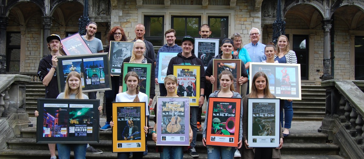 Blindow Jazz Meeting am 19. August</br>Gestaltungstechnische Assistenten gestalten Plakate