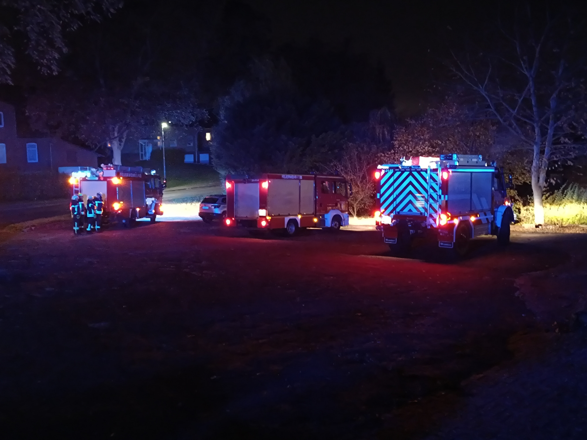 Feuerwehreinsatz bei Nacht